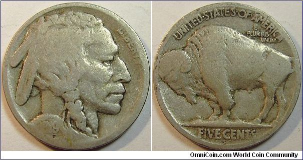 1919S Indian Head (Buffalo) Five Cents