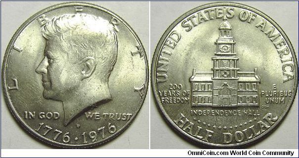 1976D Kennedy, Half Dollar, Clad