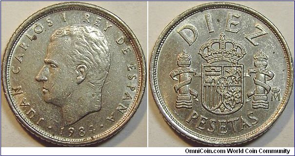 1984 Spain, 10 Pesetas