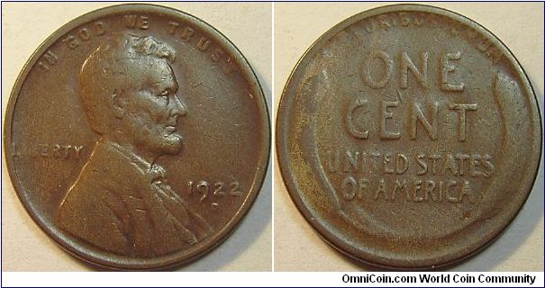 1922D Lincoln Cent