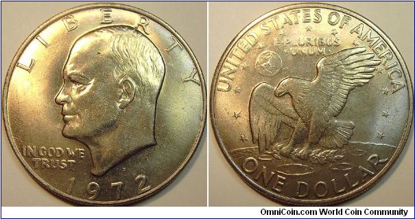1972D Dwight D. Eisenhower, One Dollar