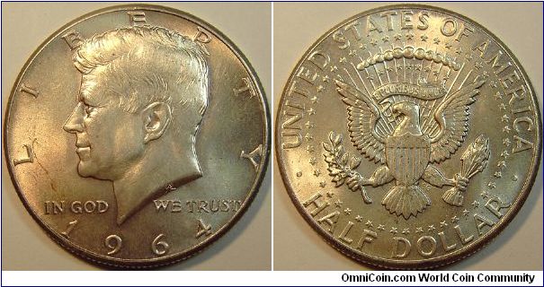 1964 Kennedy, Half Dollar