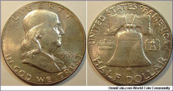 1963 Franklin, Half Dollar