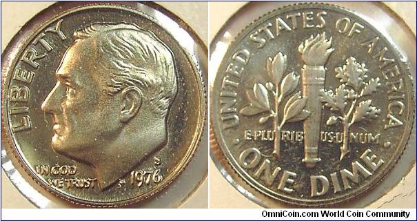 1976S Rosevelt, One Dime, Proof