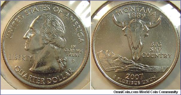2007D Washington, Quarter Dollar, Montana