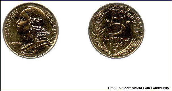 1996 5 centimes
