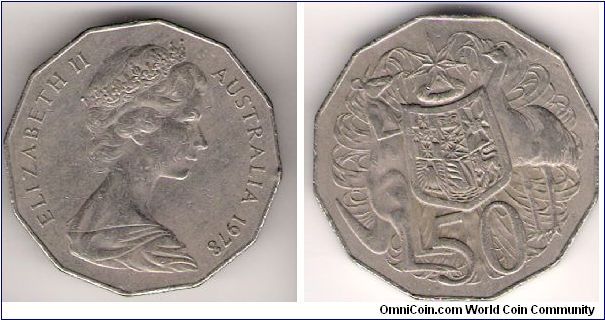 50 cent piece, Coat of Arms.