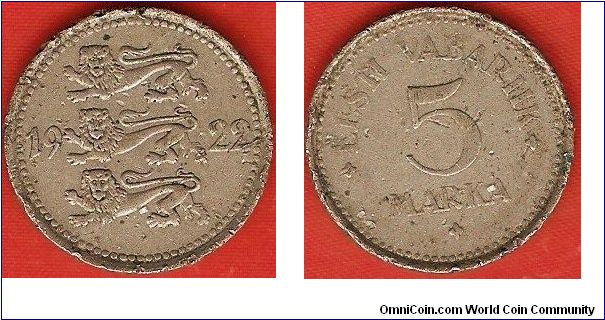 First Republic
5 marka
copper-nickel