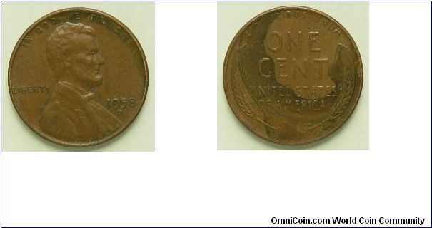 1958D, 1 cent
Lincoln