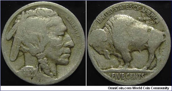 1920S Indian Head, Five Cents, (Buffalo)