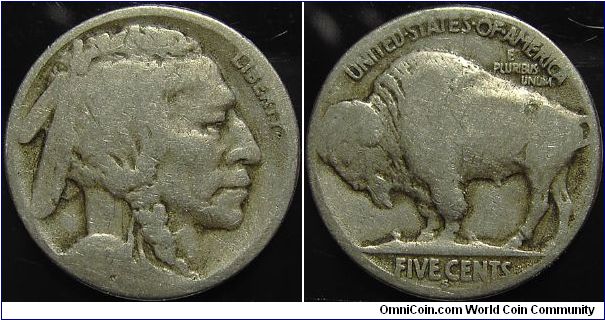 1924S Indian Head, Five Cents, (Buffalo)