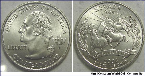 2006P Washington, Quarter Dollar, Nevada
