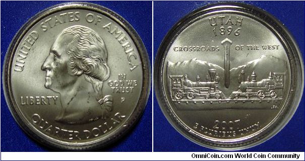 2007P Washington, Quarter Dollar, Utah