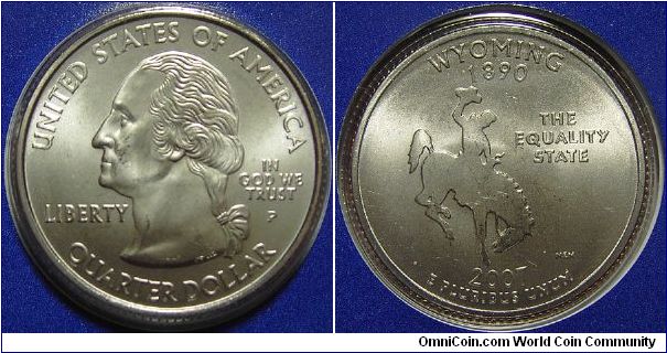 2007P Washington, Quarter Dollar, Wyoming