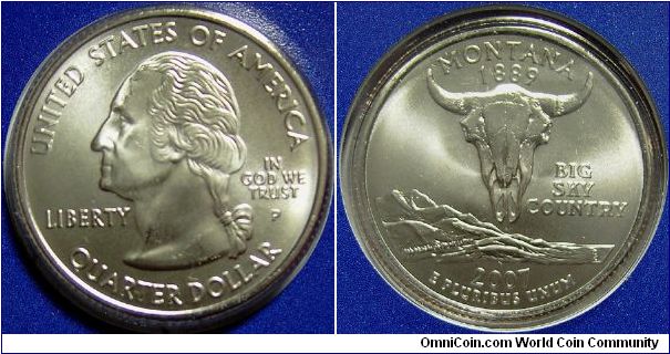 2007P Washington, Quarter Dollar, Montana