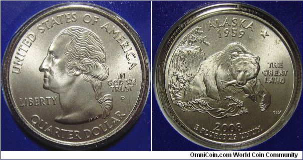 2008P Washington, Quarter Dollar, Alaska