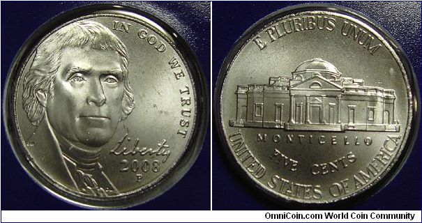 2008P Jefferson, Five Cents