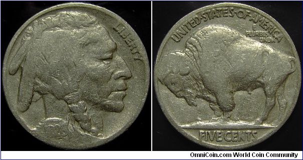 1928 Indian Head, Five Cents (Buffalo)