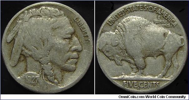 1927S Indian Head, Five Cents (Buffalo)