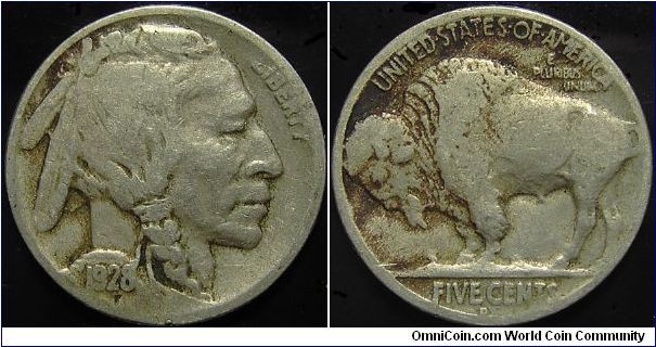 1928D Indian Head, Five Cents (Buffalo)