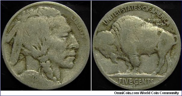 1928S Indian Head, Five Cents (Buffalo)