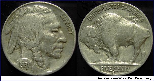 1930S Indian Head, Five Cents (Buffalo)
