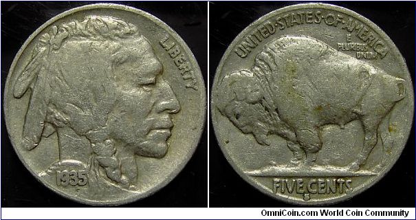 1935S Indian Head, Five Cents (Buffalo)