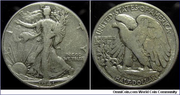 1941 Walking Liberty Half Dollar