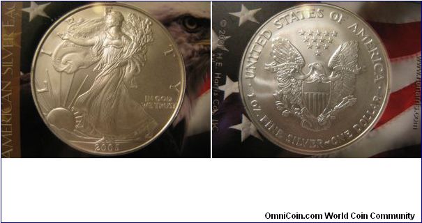 Uncirculated ASE in holder from roll.