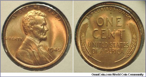 1945 Lincoln, One Cent