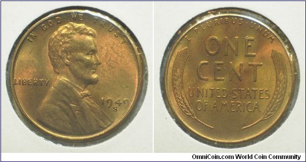 1949S Lincoln, One Cent
