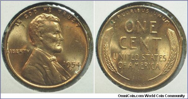 1954D Lincoln, One Cent