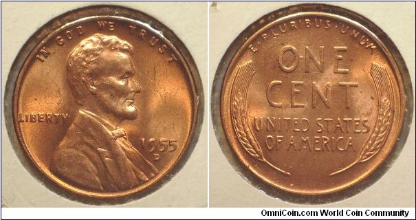1955D Lincoln, One Cent