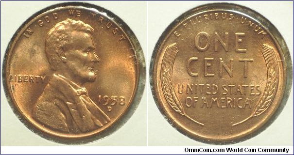 1958D Lincoln, One Cent