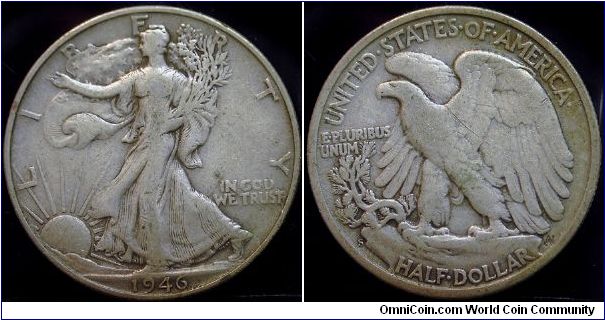 1946S Walking Liberty, Half Dollar