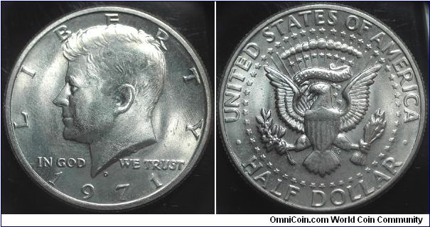 1971D Kennedy, Half Dollar