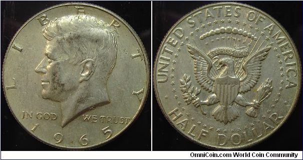 1965 Kennedy, Half Dollar