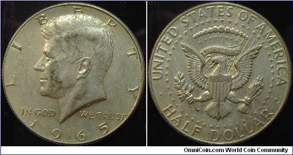 1965 Kennedy, Half Dollar