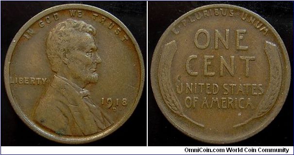 1918D Lincoln, One Cent