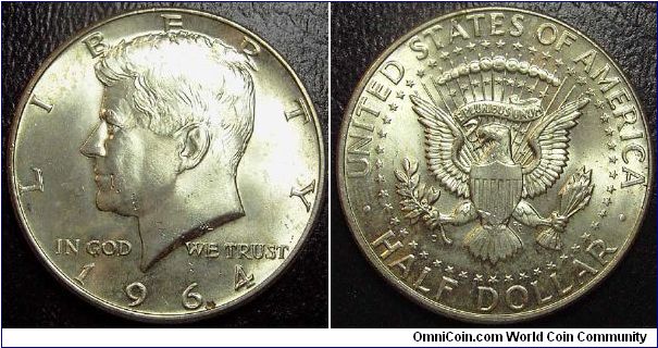 1964D Kennedy, Half Dollar