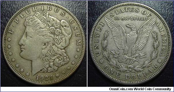 1921S Morgan, One Dollar
