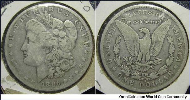 1886O Morgan, One Dollar