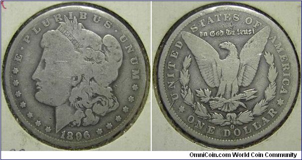 1896O Morgan, One Dollar