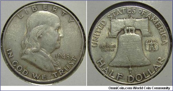 1948D Franklin, Half Dollar