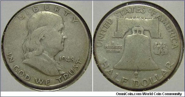 1948 Franklin, Half Dollar