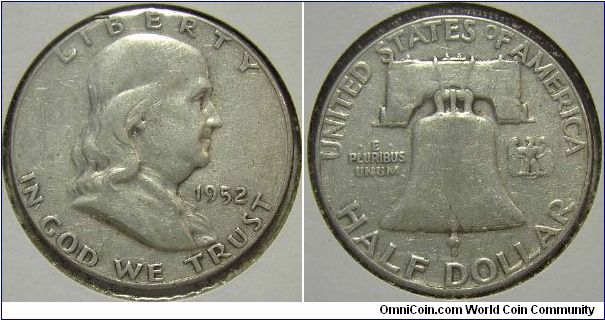 1952 Franklin, Half Dollar