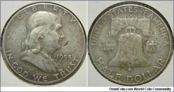 1953D Franklin, Half Dollar