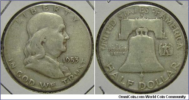 1953S Franklin, Half Dollar