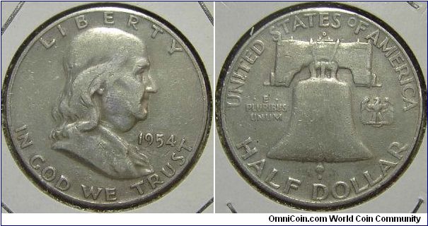 1954D Franklin, Half Dollar