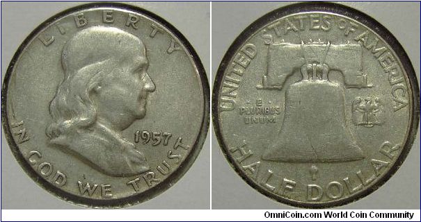 1957 Franklin, Half Dollar